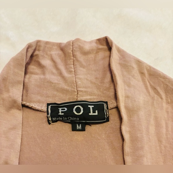 POL Light Brown Sleeveless Cardigan with Fringe GC Size M - Picture 8 of 11